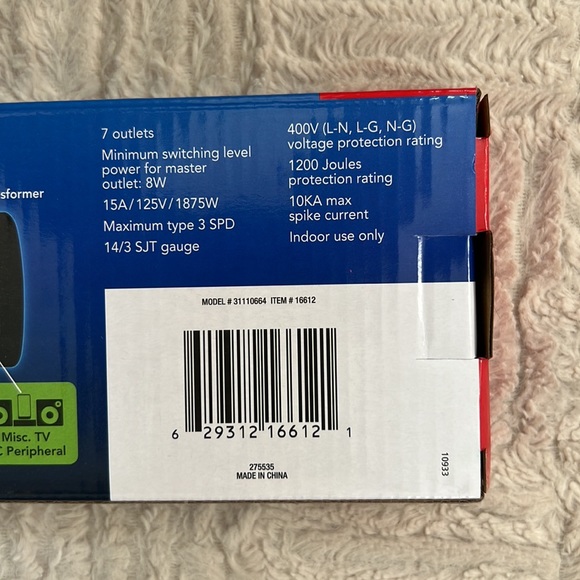Sunbeam Advanced 7 Outlet Power Strip
New in box - Picture 9 of 9